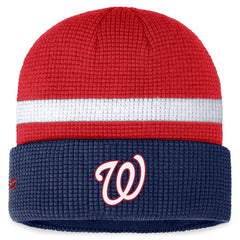 Washington Nationals Fanatics Waffle Cuffed Knit Hat - Red Hats