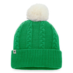 Athletics Fanatics Women's Cable Cuffed Knit Hat with Pom - Kelly Green Hats