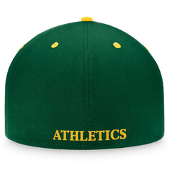 Athletics Fanatics Cooperstown Collection Two-Tone Fitted Hat - Kelly Green/Gold Hats