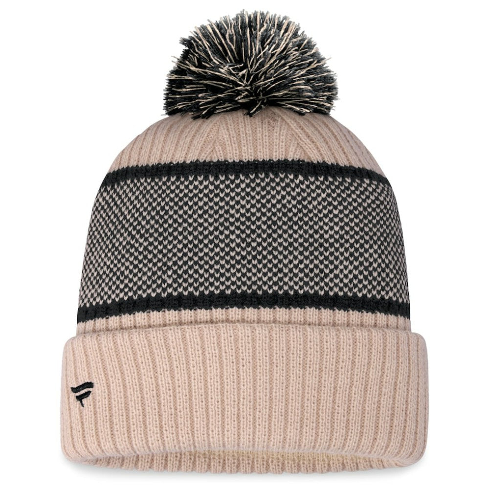 Pittsburgh Pirates Fanatics Women's Cuffed Knit Hat with Pom - Natural/Black Hats