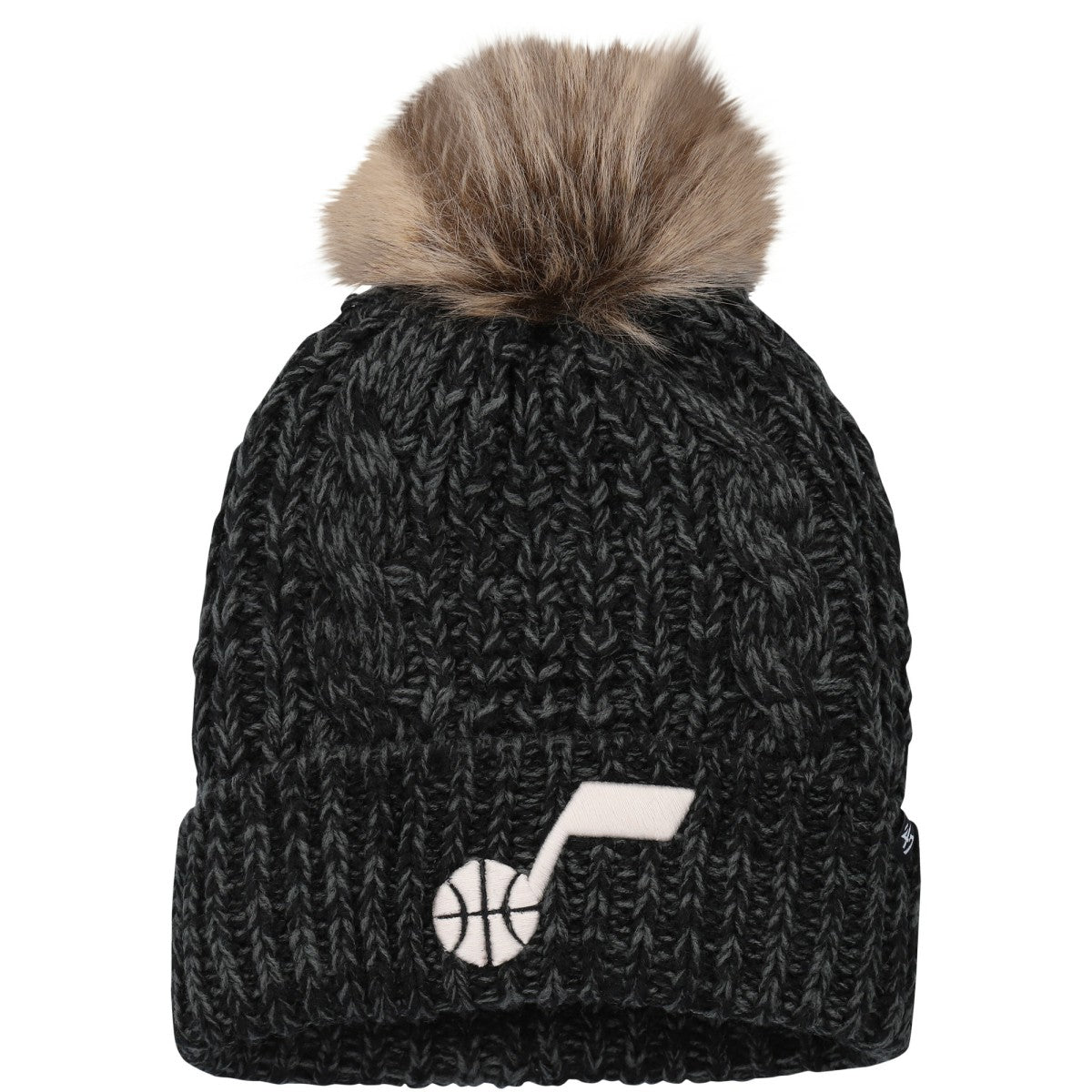 Utah Jazz '47 Women's Meeko Cuffed Knit Hat with Pom Black