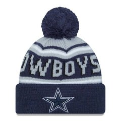Dallas Cowboys New Era Main Cuffed Knit Hat with Pom Navy