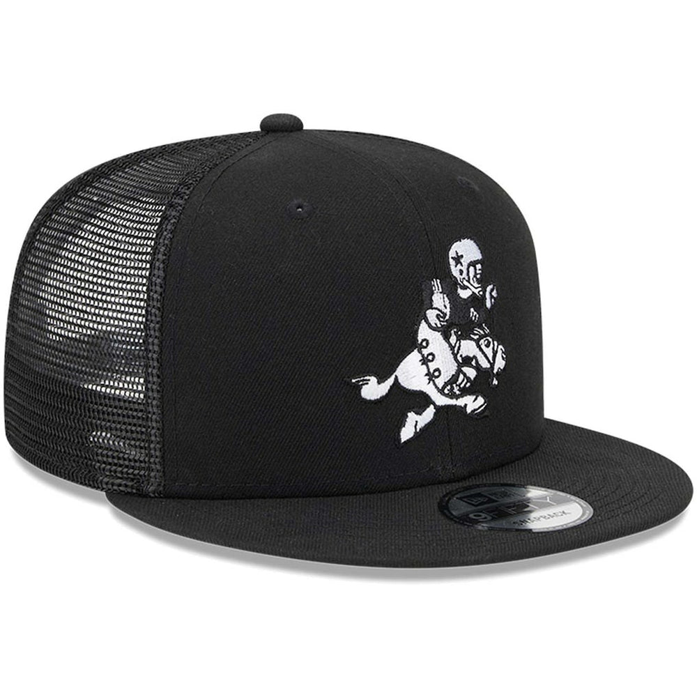 Dallas Cowboys New Era Retro Joe Main Trucker 9FIFTY Snapback Hat Black