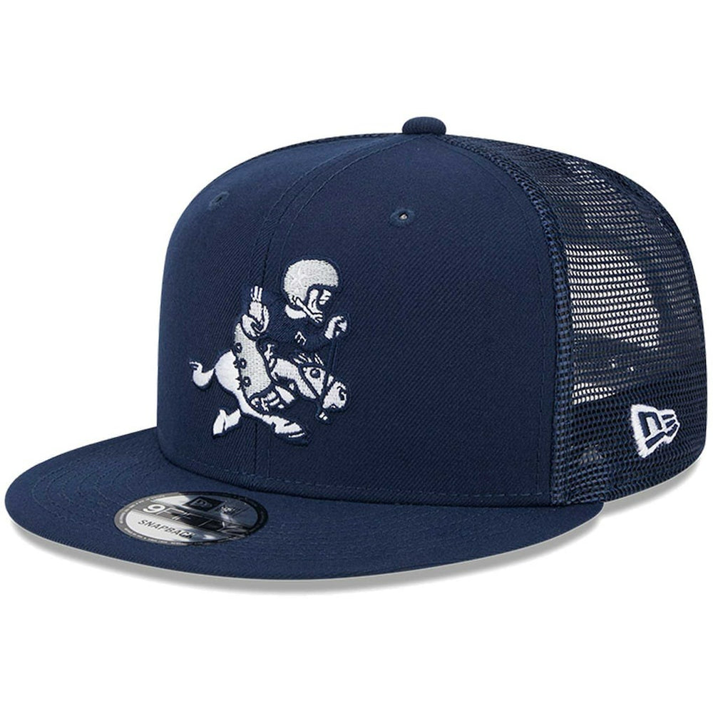 Dallas Cowboys New Era Retro Joe Main Trucker 9FIFTY Snapback Hat Navy