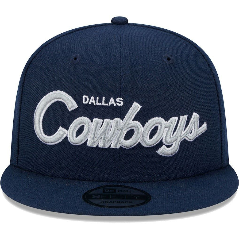 Dallas Cowboys New Era Main Script 9FIFTY Snapback Hat Navy