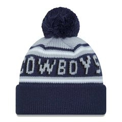 Dallas Cowboys New Era Youth Main Cuffed Knit Hat with Pom Gray/Navy