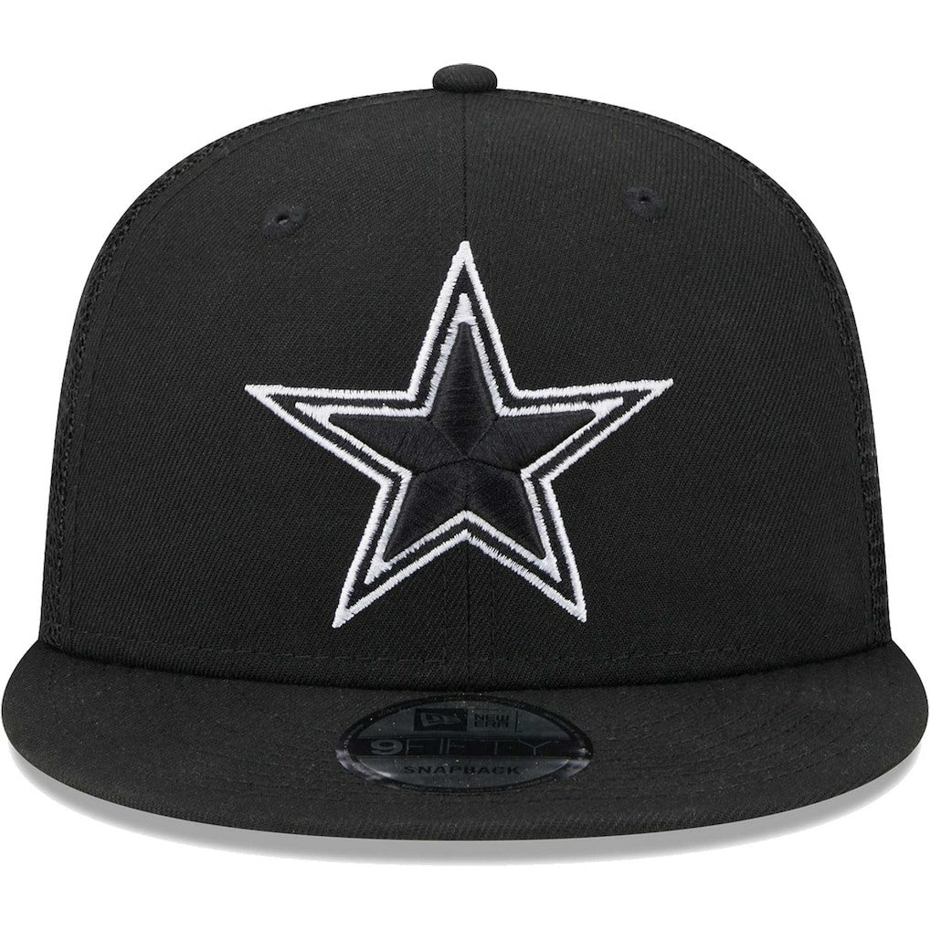 Dallas Cowboys New Era Main Trucker 9FIFTY Snapback Hat Black