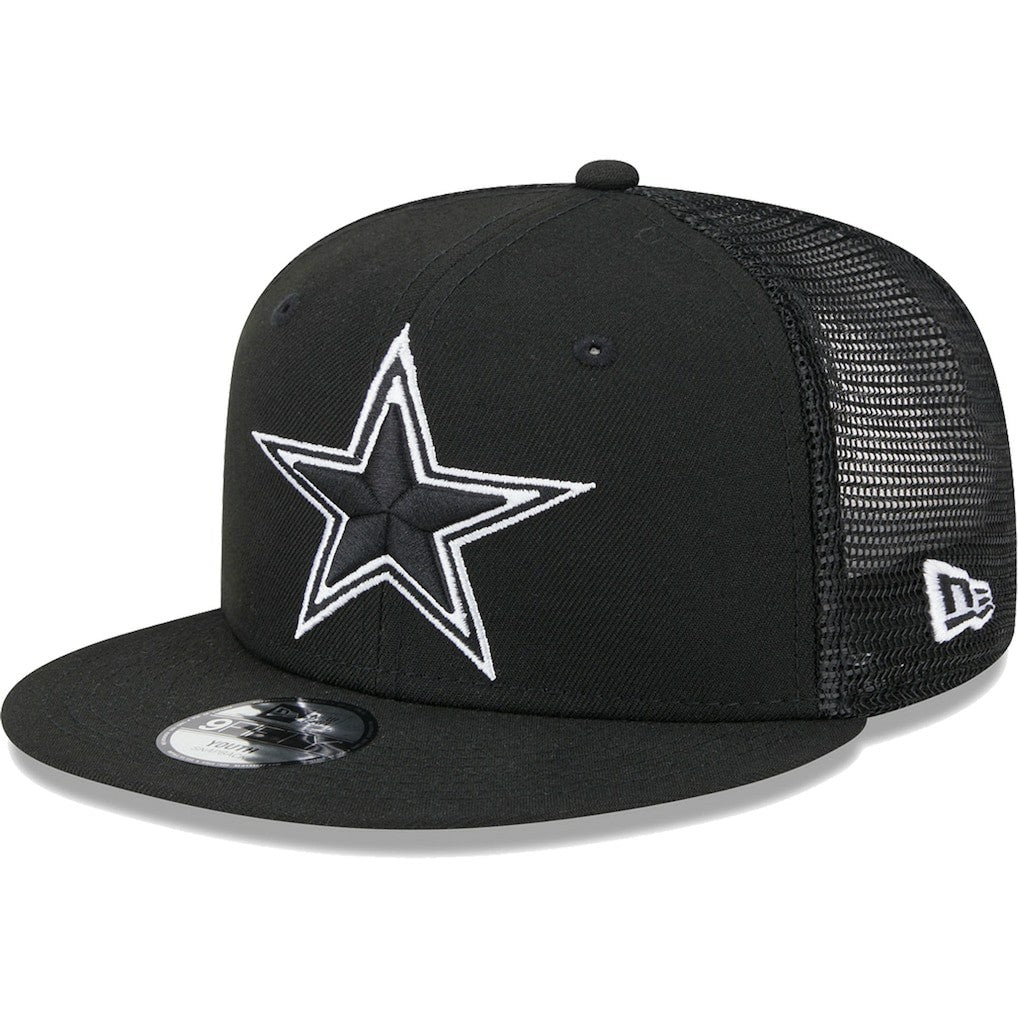 Dallas Cowboys New Era Youth Main B-Dub 9FIFTY Trucker Adjustable Hat Black