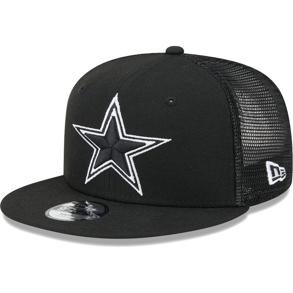 Dallas Cowboys New Era Youth Main B-Dub 9FIFTY Trucker Adjustable Hat Black