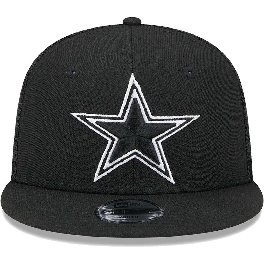 Dallas Cowboys New Era Youth Main B-Dub 9FIFTY Trucker Adjustable Hat Black