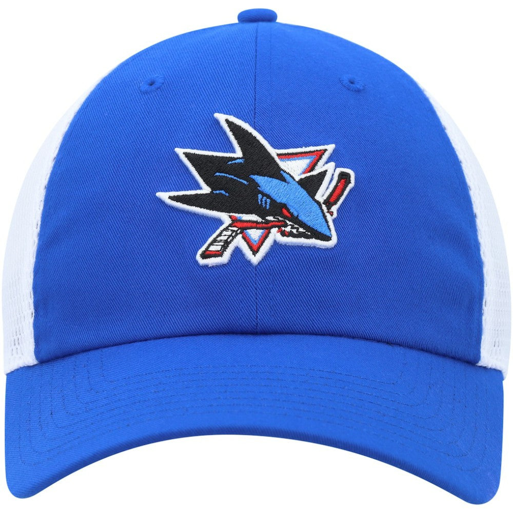 NHL San Jose Sharks adidas Color Pop Trucker Adjustable Hat - Blue