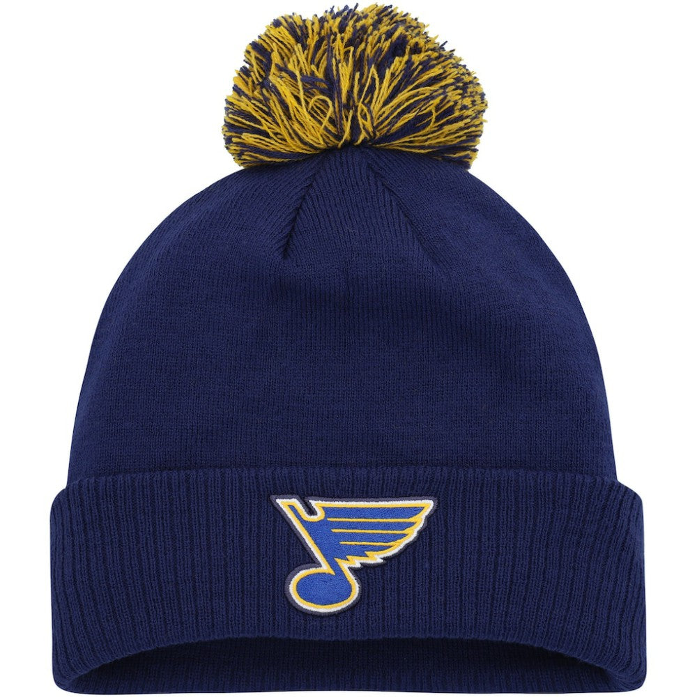 NHL St. Louis Blues adidas COLD.RDY Cuffed Knit Hat with Pom - Blue