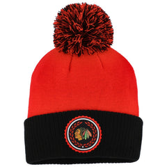 NHL Chicago Blackhawks adidas Women's Laurel Cuffed Knit Hat with Pom - Red