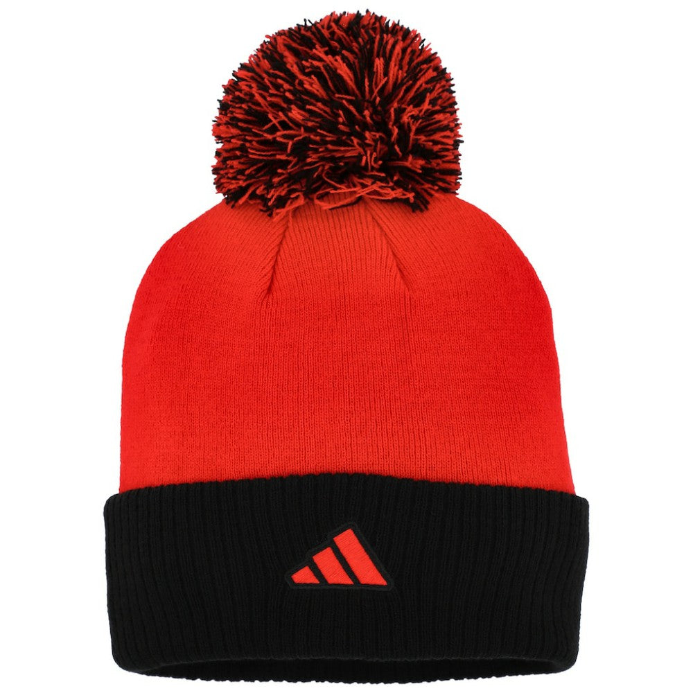 NHL Chicago Blackhawks adidas Women's Laurel Cuffed Knit Hat with Pom - Red