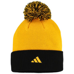 NHL Pittsburgh Penguins adidas Women's Laurel Cuffed Knit Hat with Pom - Gold