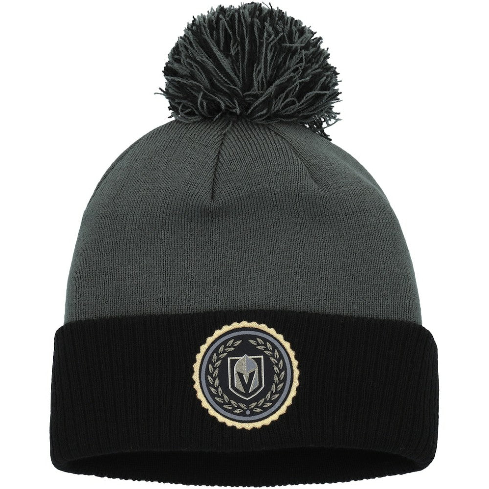 NHL Vegas Golden Knights adidas Women's Laurel Cuffed Knit Hat with Pom - Gray