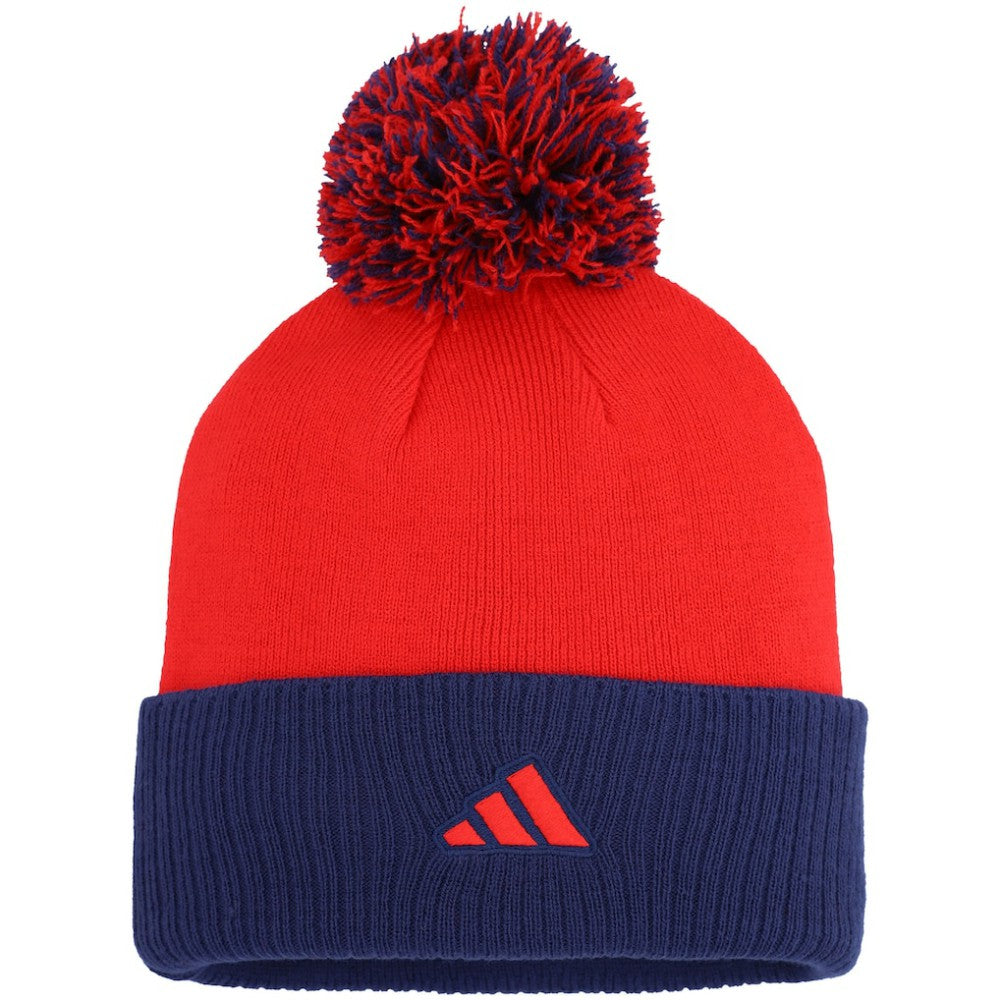 NHL Washington Capitals adidas Women's Laurel Cuffed Knit Hat with Pom - Red