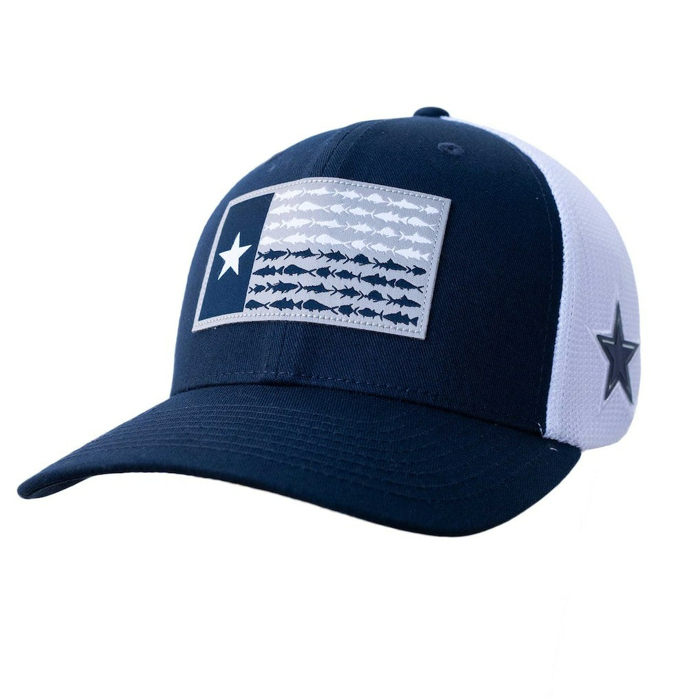Dallas Cowboys Fish Flag Texas Flex Hat Navy