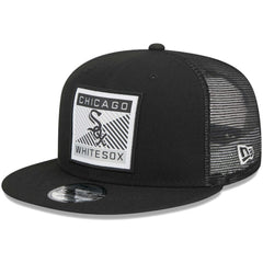 Chicago White Sox New Era Scratch Squared Trucker 9FIFTY Snapback Hat - Black Hats
