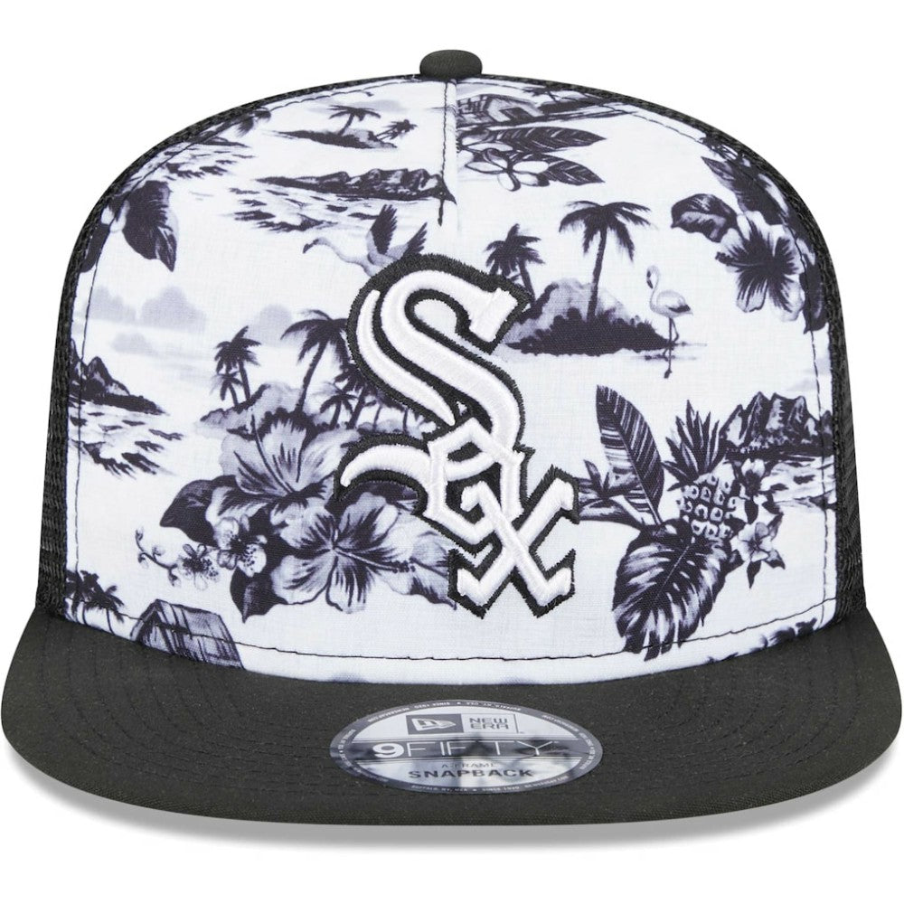 Chicago White Sox New Era Vacay 2.0 A-Frame Trucker 9FIFTY Snapback Hat - White/Black Hats