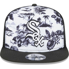 Chicago White Sox New Era Vacay 2.0 A-Frame Trucker 9FIFTY Snapback Hat - White/Black Hats