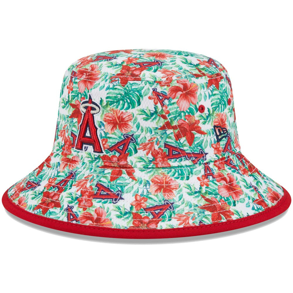 Los Angeles Angels New Era Tropic Floral Bucket Hat Hats