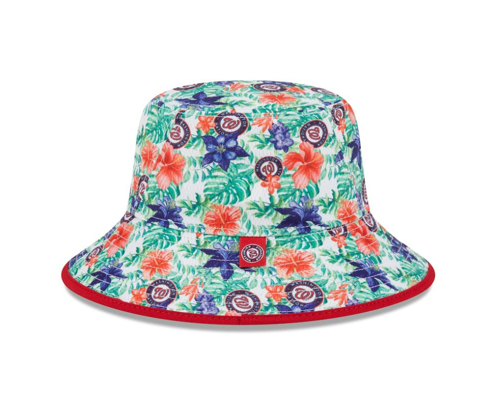 Washington Nationals New Era Tropic Floral Bucket Hat Hats