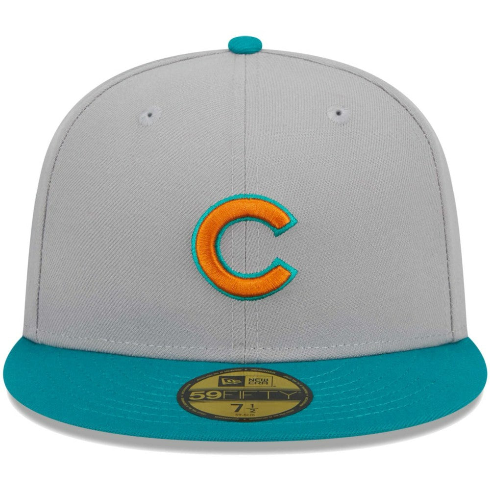 Chicago Cubs New Era  59FIFTY Fitted Hat - Gray/Teal Hats