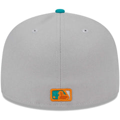 Los Angeles Dodgers New Era  59FIFTY Fitted Hat - Gray/Teal Hats