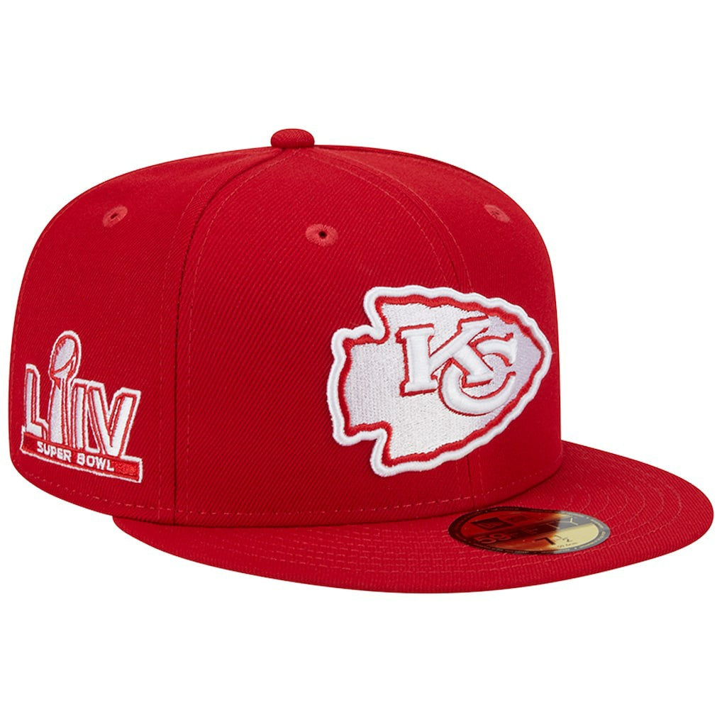 Kansas City Chiefs New Era Super Bowl LIV Main Patch 59FIFTY Fitted Hat Scarlet