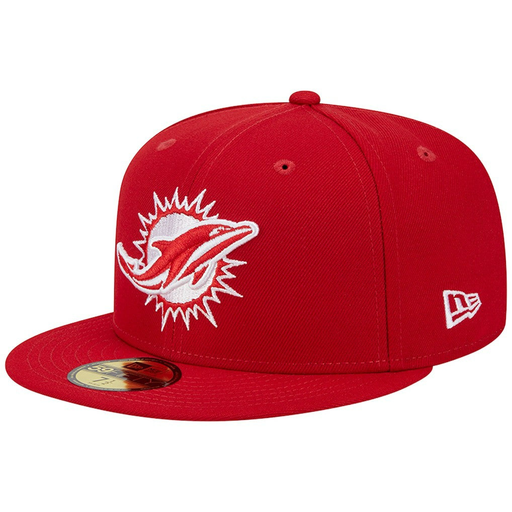 Miami Dolphins New Era 1993 Hawaii Pro Bowl Main Patch 59FIFTY Fitted Hat Scarlet