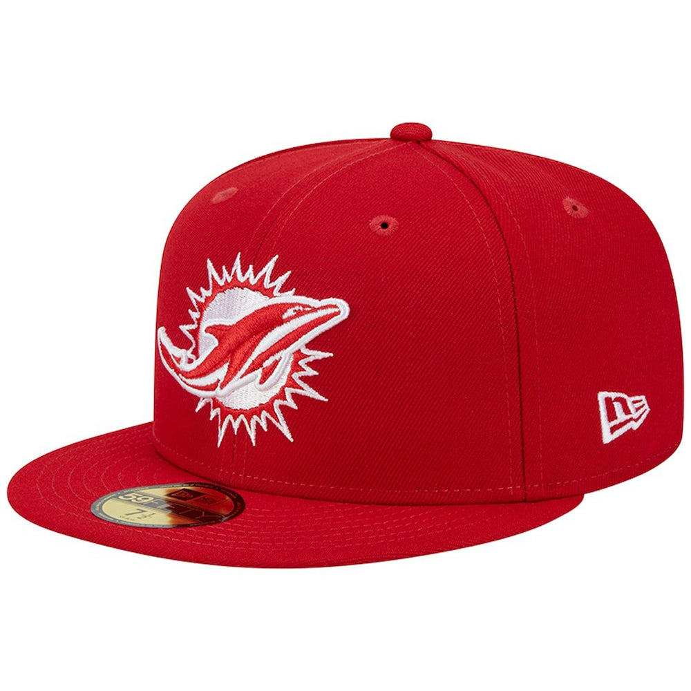 Miami Dolphins New Era 1993 Hawaii Pro Bowl Main Patch 59FIFTY Fitted Hat Scarlet