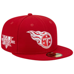 Tennessee Titans New Era 15 Years Main Patch 59FIFTY Fitted Hat Scarlet