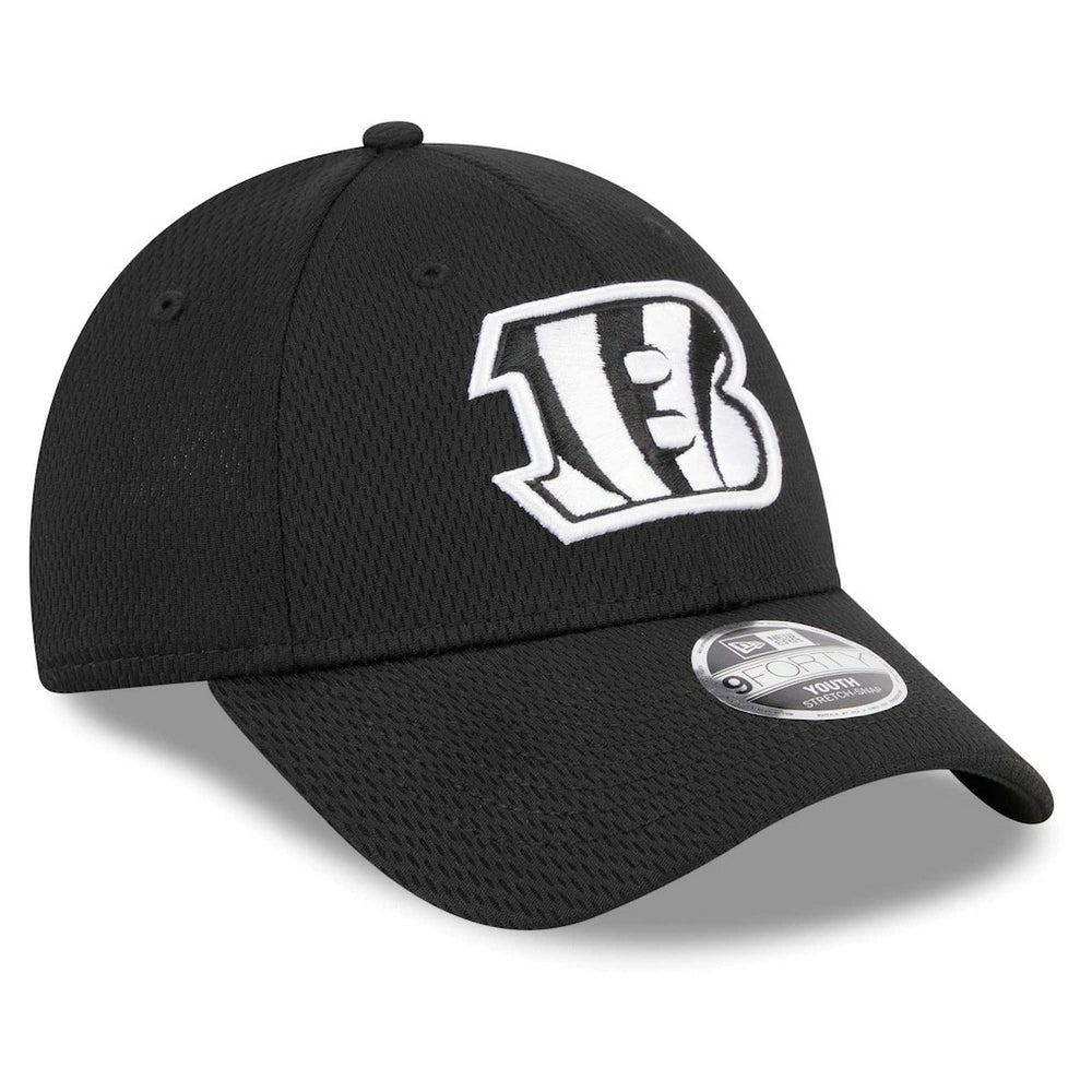 Cincinnati Bengals New Era Youth Main B-Dub 9FORTY Adjustable Hat Black