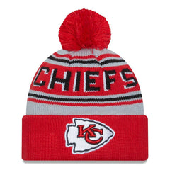 Kansas City Chiefs New Era Main Cuffed Knit Hat with Pom Red