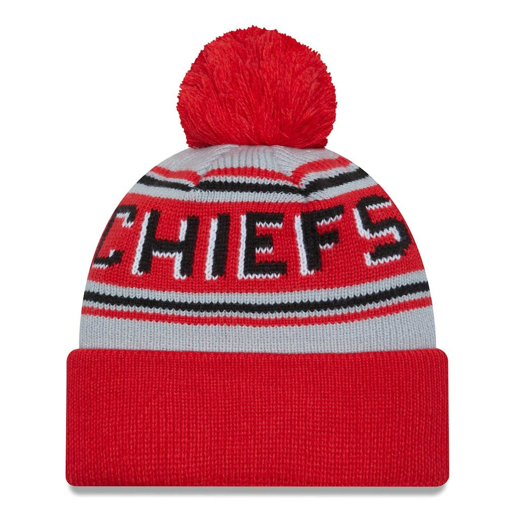 Kansas City Chiefs New Era Main Cuffed Knit Hat with Pom Red
