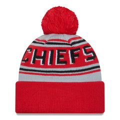 Kansas City Chiefs New Era Main Cuffed Knit Hat with Pom Red