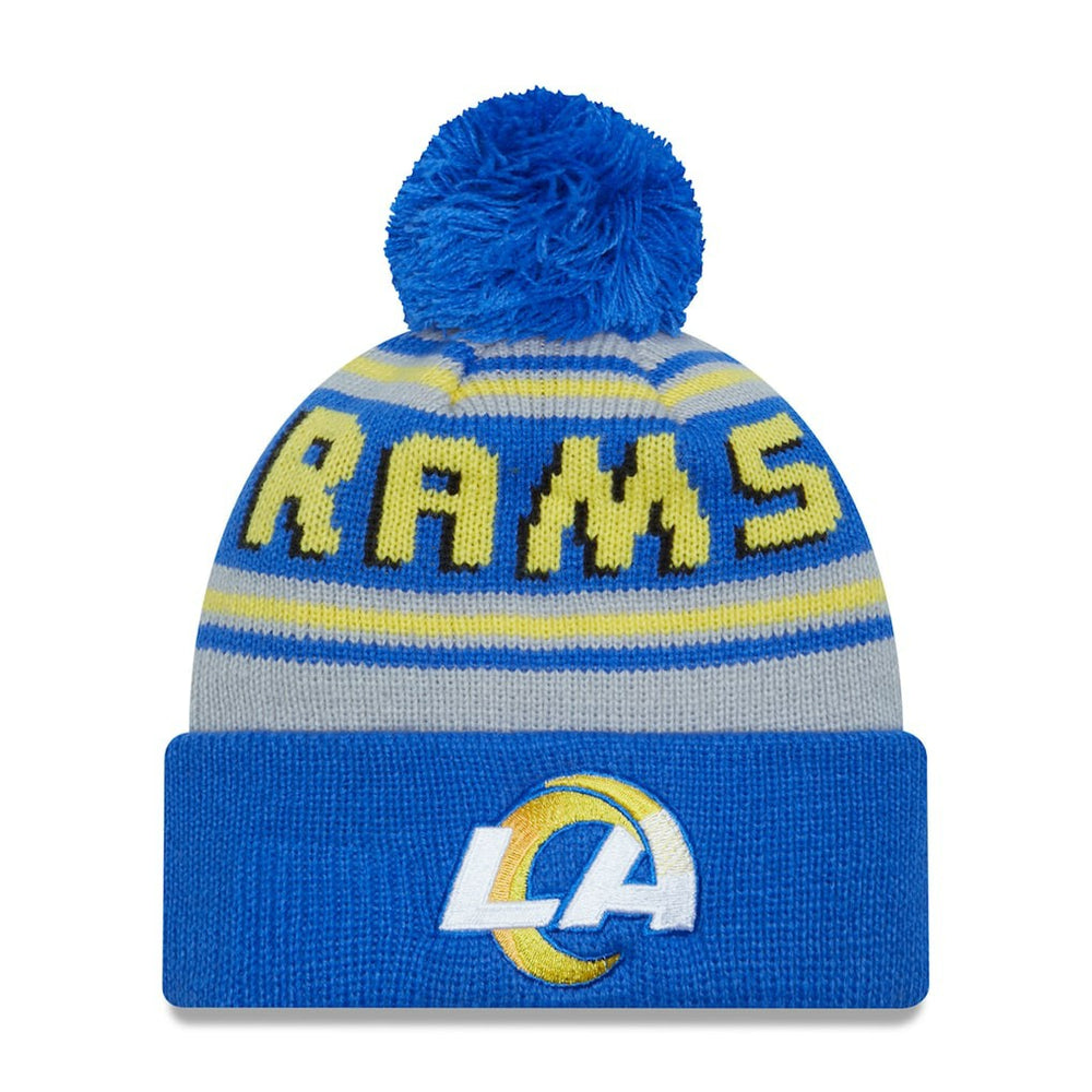 Los Angeles Rams New Era Main Cuffed Knit Hat with Pom Royal
