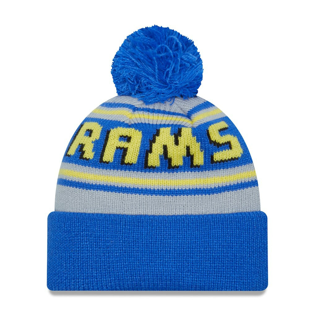 Los Angeles Rams New Era Main Cuffed Knit Hat with Pom Royal