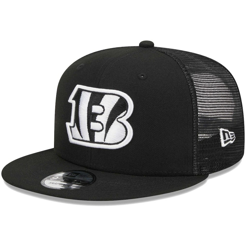 Cincinnati Bengals New Era Main Trucker 9FIFTY Snapback Hat Black