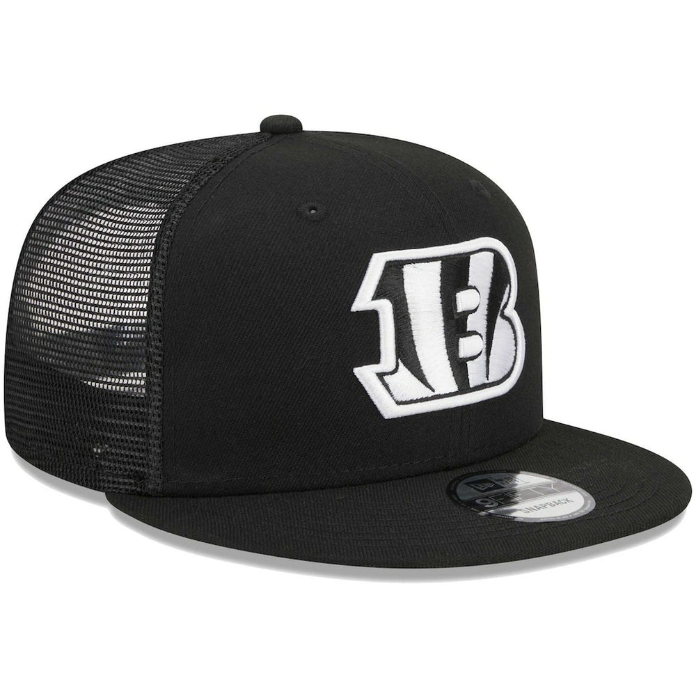 Cincinnati Bengals New Era Main Trucker 9FIFTY Snapback Hat Black