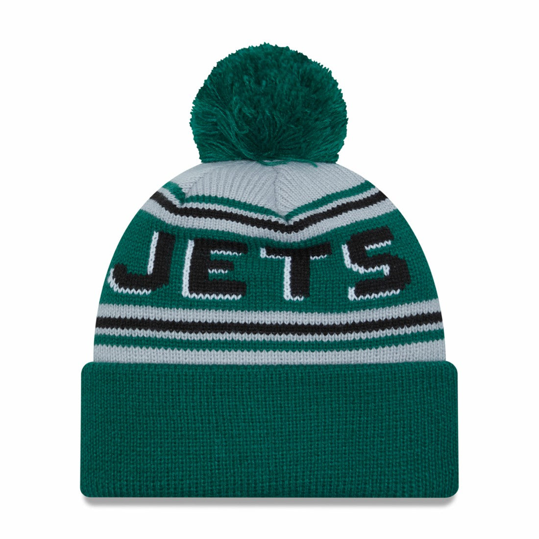 New York Jets New Era Main Cuffed Knit Hat with Pom Green