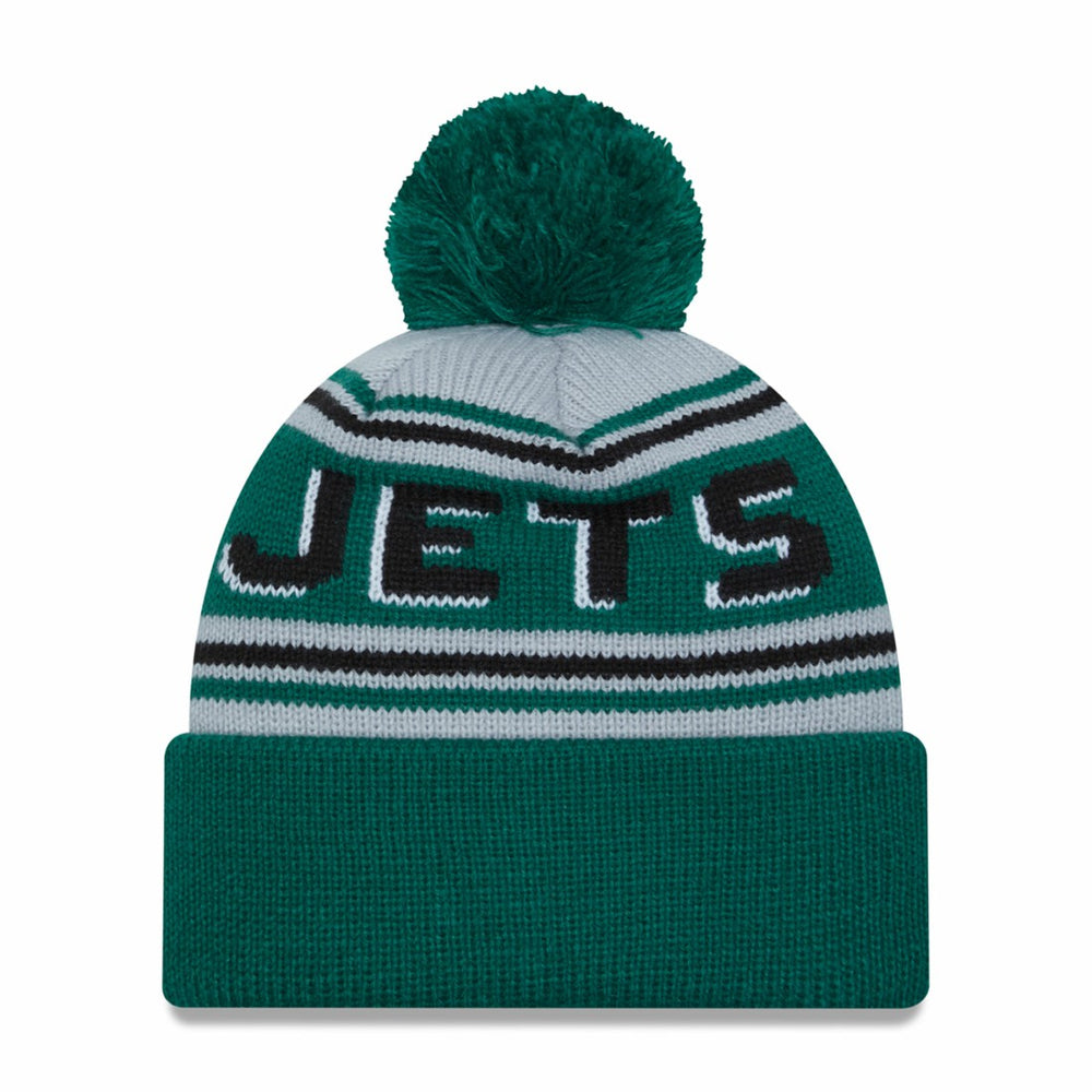 New York Jets New Era Main Cuffed Knit Hat with Pom Green