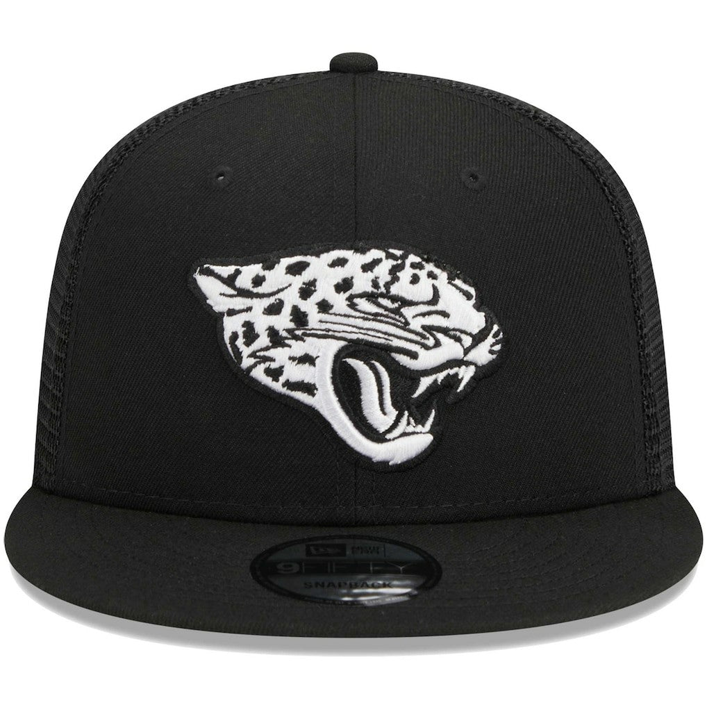 Jacksonville Jaguars New Era Main Trucker 9FIFTY Snapback Hat Black