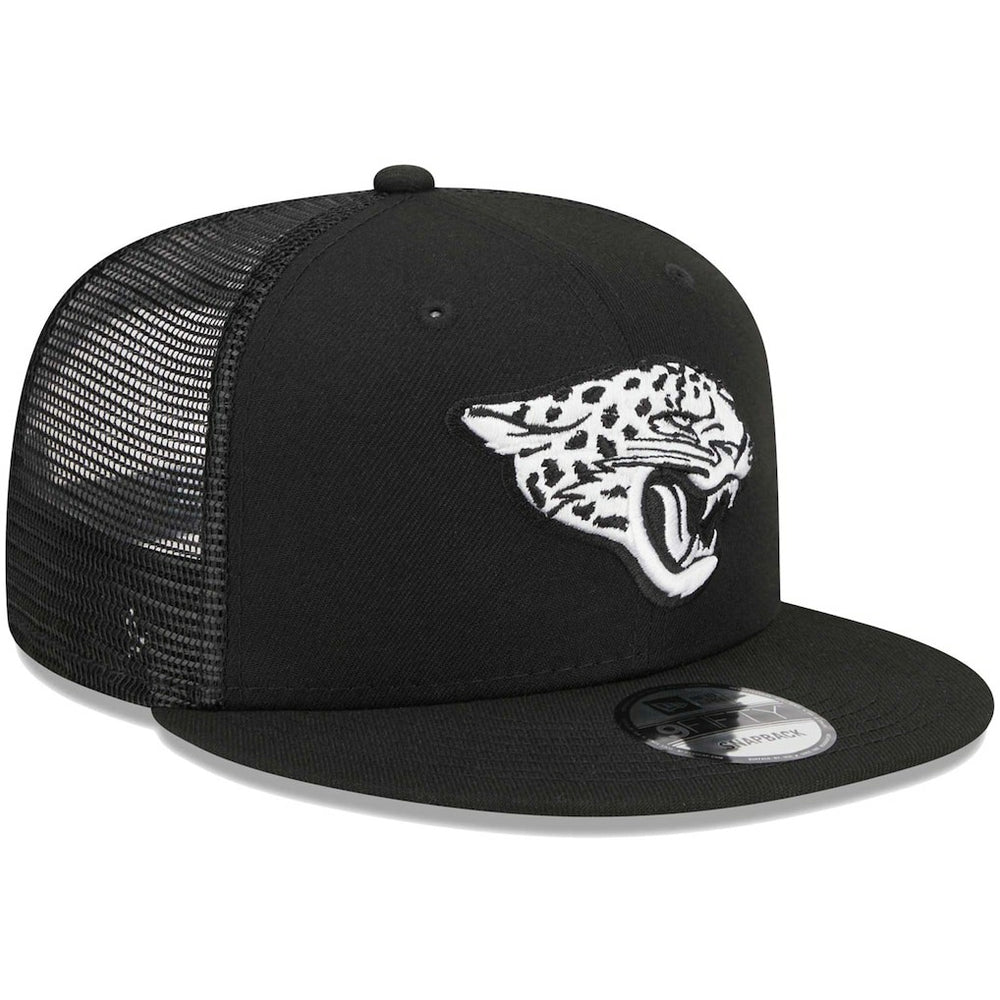 Jacksonville Jaguars New Era Main Trucker 9FIFTY Snapback Hat Black