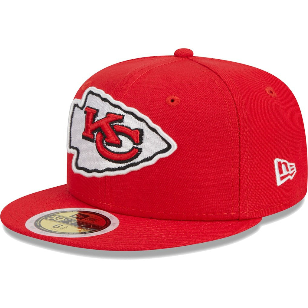 Kansas City Chiefs New Era Youth Main 59FIFTY Fitted Hat Red