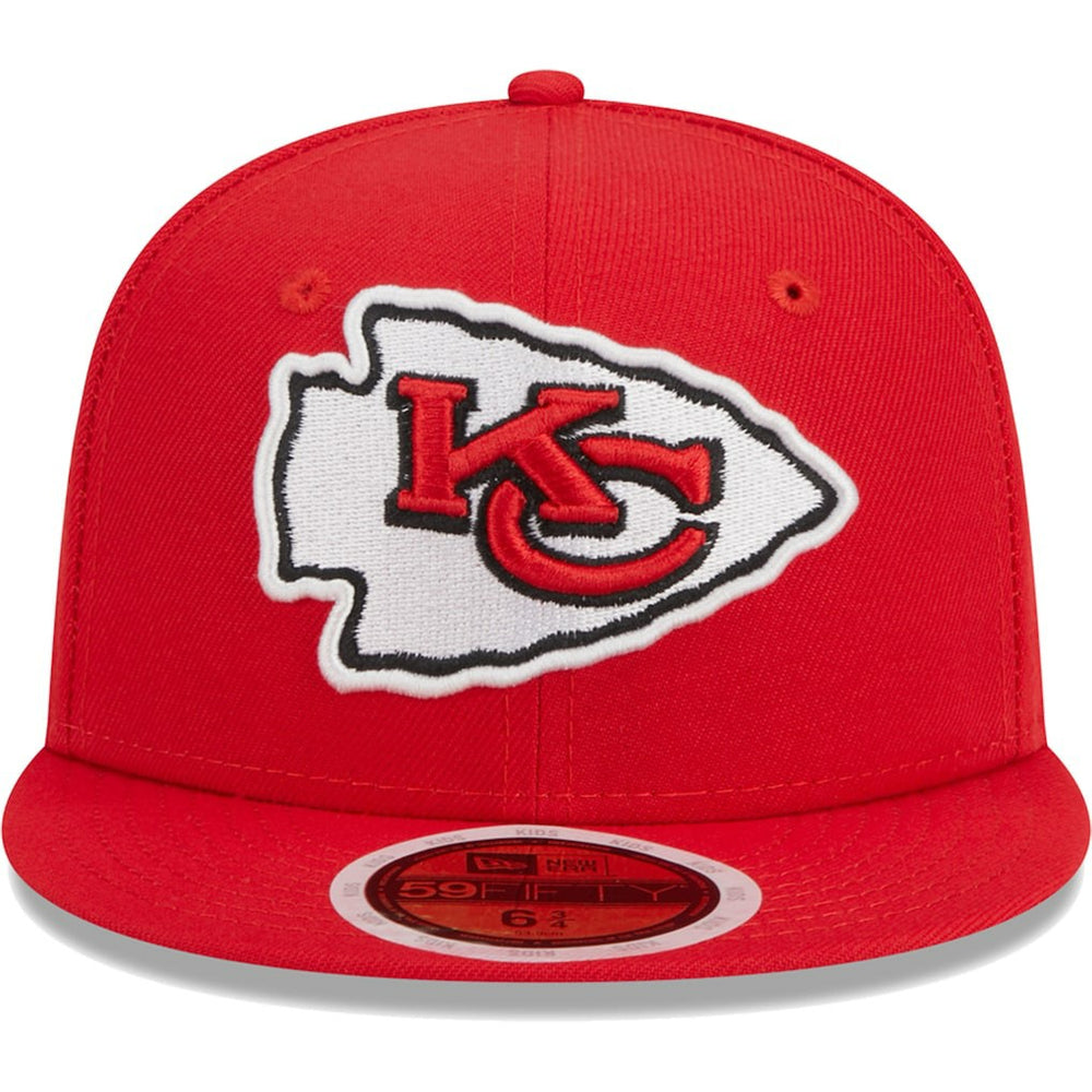 Kansas City Chiefs New Era Youth Main 59FIFTY Fitted Hat Red