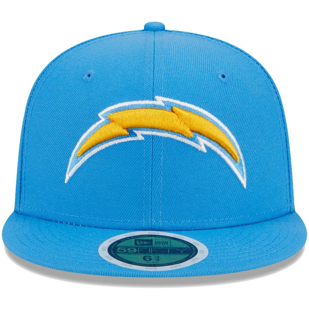 Los Angeles Chargers New Era Youth Main 59FIFTY Fitted Hat Powder Blue