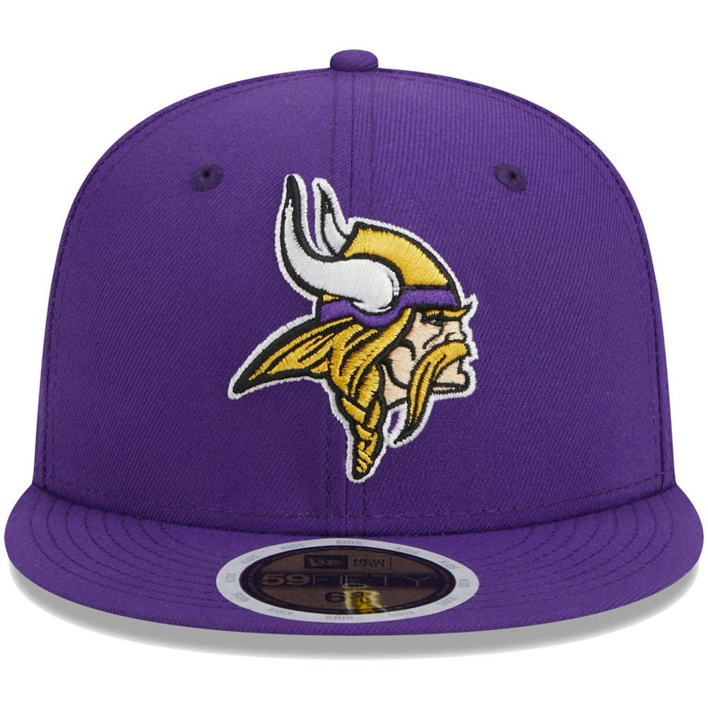 Minnesota Vikings New Era Youth Main 59FIFTY Fitted Hat Purple