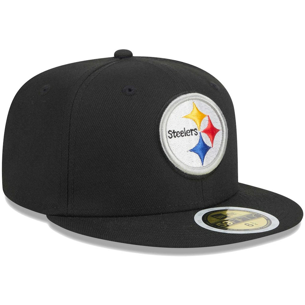 Pittsburgh Steelers New Era Youth Main 59FIFTY Fitted Hat Black